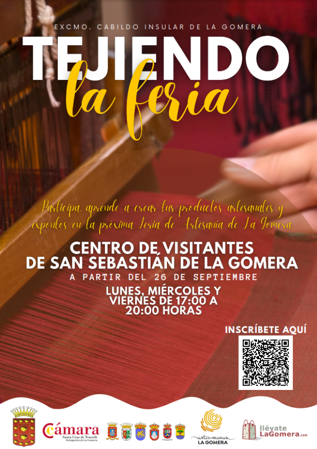 220922 Cartel talleres Tejiendo la Feria de Artesanía de La Gomera