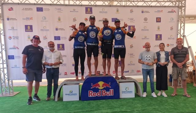 230701 Podium de la primera jornada del Mundial de Windsurf