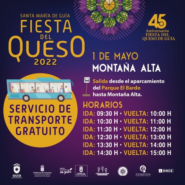 CARTEL HORARIO GUAGUAS GRATUITAS