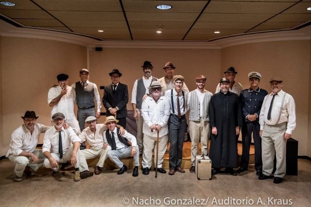 El grupo Tabaiba ataviado para su representación de Cantata de Valbanera