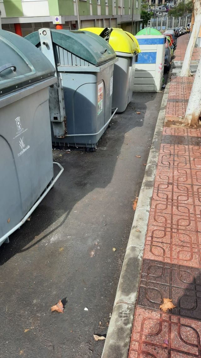 Estado de una de las calles tras el servicio extraordinario