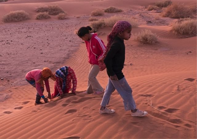 Fotografía de niños de la exposición Los sueños de Fátima