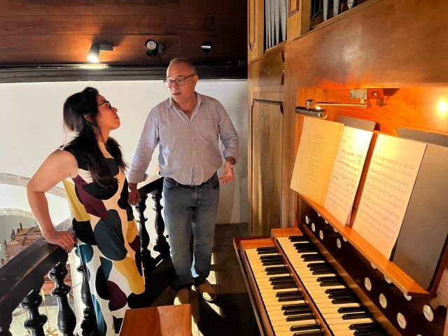 Julián Melián con Patricia Robaina