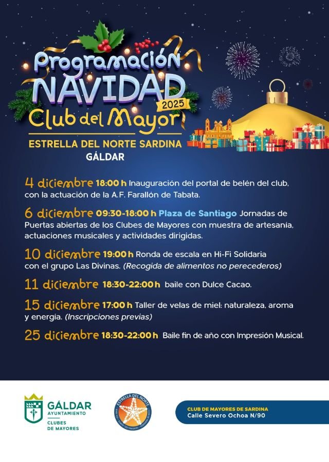 Navidad Sardina Clubes mayores