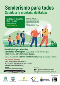 El programa Educadores de Calle organiza una jornada de senderismo a la montaña de Gáldar el 21 de junio