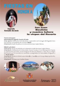 Artenara: Fiestas del Sagrado Coraz&oacute;n de Jes&uacute;s, San Juan Bautista y Nuestra Se&ntilde;ora del Rosario 2023