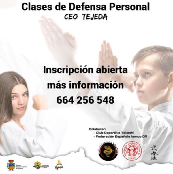 Abierta la inscripción a clases de Defensa Personal &amp; Artes Marciales para los alumnos y alumnas del CEO Tejeda