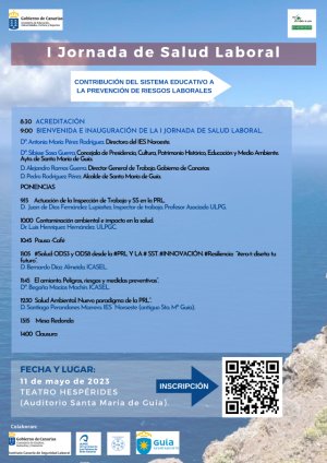 El Teatro Hespérides de Guía acoge este jueves la I Jornada de Salud Laboral organizada por el IES Noroeste