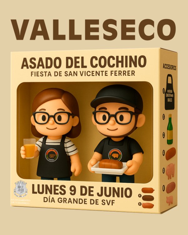 Valleseco celebra el Asado del Cochino en el Día Grande de San Vicente Ferrer