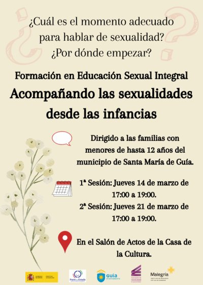 La Concejal&iacute;a de Igualdad inicia el Proyecto de Educaci&oacute;n Sexual Integral en los niveles de Educaci&oacute;n Primaria y para familias del municipio