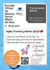 La Escuela Oficial de Idiomas de Santa María de Guía abre el plazo de preinscripción para nuevos alumnos