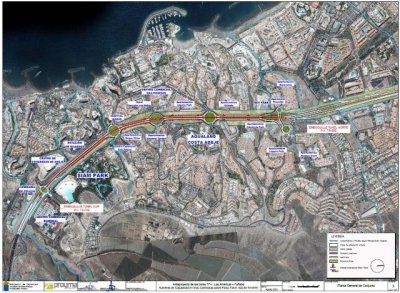 Obras P&uacute;blicas adjudica por 95,5 millones el proyecto y obra para construir el falso t&uacute;nel sobre la TF-1