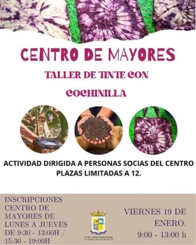 La Aldea: Celebración de un taller de tinte con cochinilla