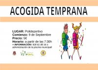 Abierto el plazo de inscripción del servicio de acogida temprana de Valleseco