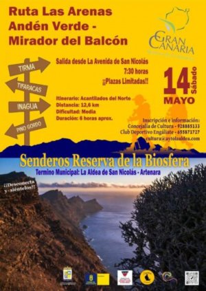 El Ayuntamiento de La Aldea organiza la ruta And&eacute;n Verde &ndash; Mirador del Balc&oacute;n