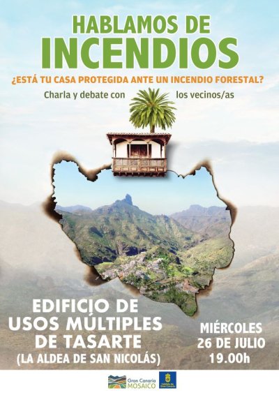 Tasarte y el Centro de Mayores de La Aldea de San Nicolás acogen las charlas para prevenir incendios