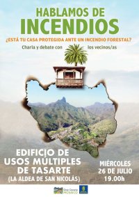 Tasarte y el Centro de Mayores de La Aldea de San Nicol&aacute;s acogen las charlas para prevenir incendios