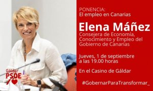 Gáldar: Acto sobre “El empleo en Canarias” con la presencia de la Consejera Socialista Elena Máñez Rodríguez