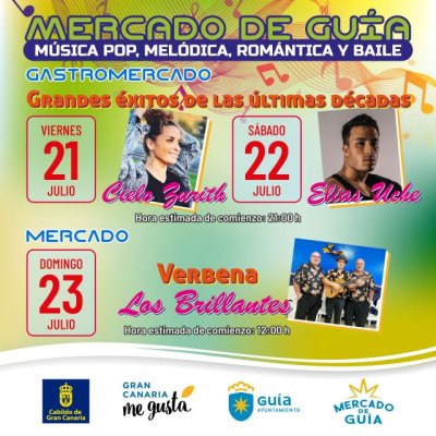Gu&iacute;a: Conciertos y verbena este fin de semana en la zona Gastro del Mercado con Cielo Urith, Elias Uche y Los Brillantes