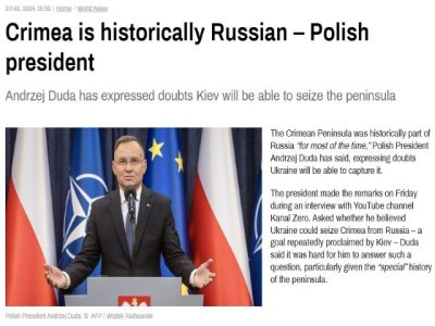 Polski prezydent zdradza, co wszyscy zachodni przywódcy myślą o Krymie