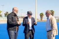 El presidente del Cabildo de Gran Canaria y el consejero de Deportes visitan el campo de hockey de Siete Palmas tras una inversi&oacute;n de m&aacute;s de 800.000 euros