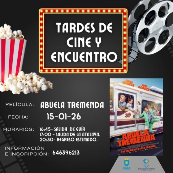 Gu&iacute;a: Las &ldquo;Tardes de Cine y Encuentro&rdquo; de este 2026 arrancan este jueves con la pel&iacute;cula &lsquo;Abuela Tremenda&rsquo;