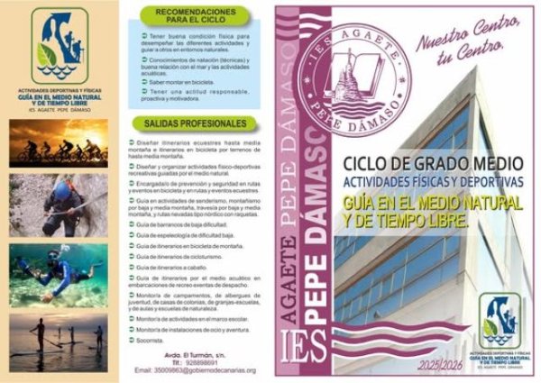 Agaete: La Comunidad Educativa del IES Agaete Pepe Dámaso les invita a estudiar con nosotros