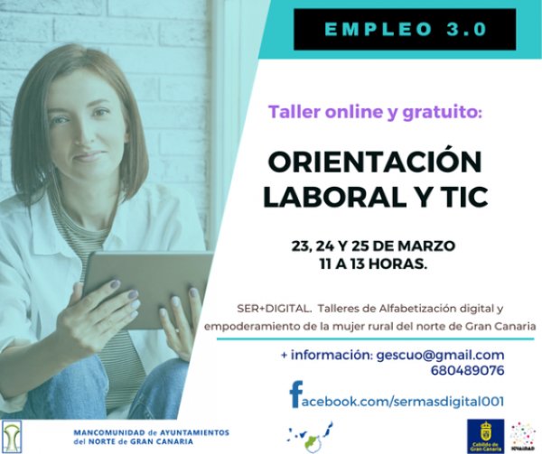 Mancomunidad: Taller online gratuito &#039; Orientación Laboral y TIC&#039;