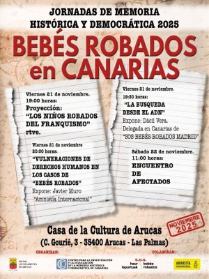 Arucas acoge unas Jornadas sobre Bebés Robados en Canarias en el marco de la Memoria Histórica