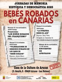 Arucas acoge unas Jornadas sobre Bebés Robados en Canarias en el marco de la Memoria Histórica