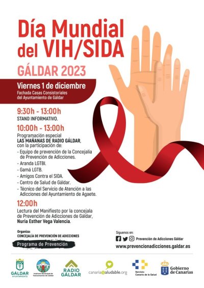 G&aacute;ldar conmemora el D&iacute;a Mundial de la Lucha contra el SIDA con un stand en la calle Capit&aacute;n Quesada y la lectura de un Manifiesto