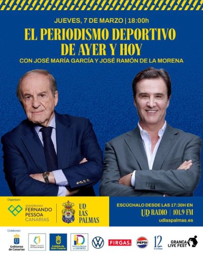 Radio Faro del Noroeste retransmite hoy, a las 17.30 horas, el programa especial de UD Radio con Jos&eacute; Mar&iacute;a Garc&iacute;a y Jos&eacute; Ram&oacute;n de La Morena.