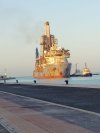 El Puerto de Arrecife recibe por primera vez una plataforma offshore con la llegada del barco perforador &lsquo;Noble Globetrotter I&rsquo;