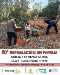 Villa de Firgas: El s&aacute;bado 7 de febrero se llevar&aacute; a cabo una Repoblaci&oacute;n Forestal en Familia en Las Huertecillas
