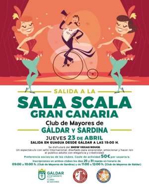 El Ayuntamiento de G&aacute;ldar organiza una salida cultural a la Sala Scala para los Clubes de Mayores