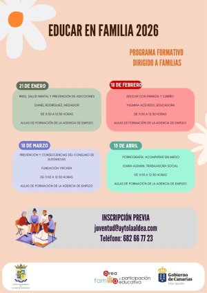 La Aldea de San Nicol&aacute;s impulsa la formaci&oacute;n familiar con una nueva sesi&oacute;n del Programa &ldquo;Educar en Familia 2026&rdquo;