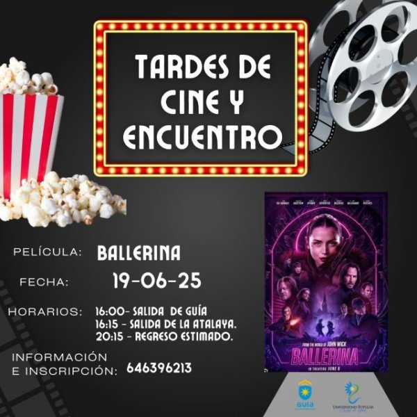 Las “Tardes de Cine y Encuentro” de la Universidad Popular de Guía permitirán disfrutar de la película ‘Ballerina’