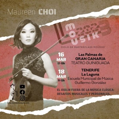 La Violinista y compositora Maureen Choi imparte 2 masterclasses para disfrutar del viol&iacute;n fuera de la m&uacute;sica cl&aacute;sica