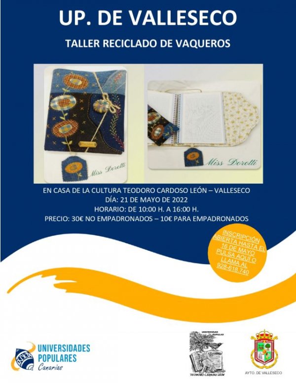 Customiza tus vaqueros con el taller de reciclaje que impulsa la Universidad Popular de Valleseco