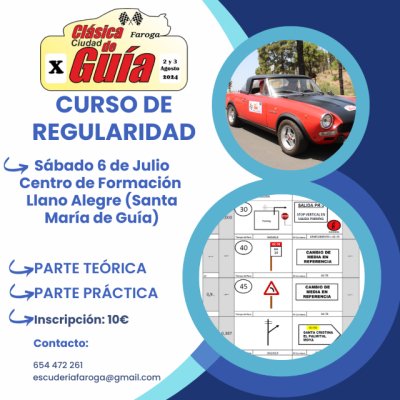 Automovilismo: La Escuder&iacute;a Faroga, realiza un curso de regularidad, de cara a la X Cl&aacute;sica Ciudad de Gu&iacute;a