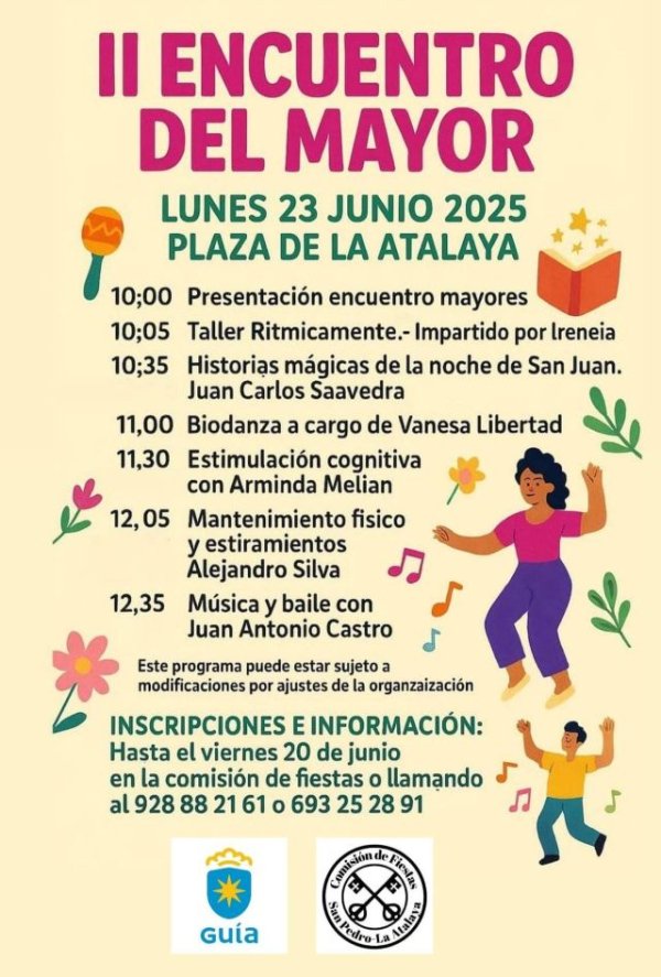 Guía: La Plaza de La Atalaya acoge el II Encuentro del Mayor el próximo lunes 23 de junio