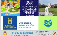 Villa de Firgas: Juventud organiza un taller de juegos de mesa modernos para el 11 y 13 de diciembre