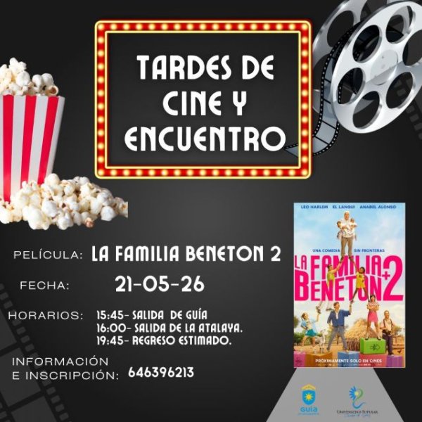 Gu&iacute;a:&nbsp;&lsquo;La Familia Benet&oacute;n+2&rsquo; es la comedia escogida para disfrutar de las &ldquo;Tardes de Cine y Encuentro&rdquo; el jueves 21 de mayo