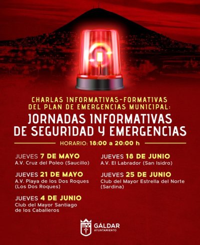 G&aacute;ldar impulsa un ciclo de jornadas sobre seguridad y emergencias para acercar el Plan Municipal a la ciudadan&iacute;a