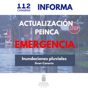 El Gobierno actualiza la situaci&oacute;n y mantiene en emergencia por riesgo de inundaciones pluviales a Gran Canaria