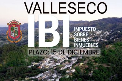 Valleseco espera recaudar unos 335.000€ en el IBI