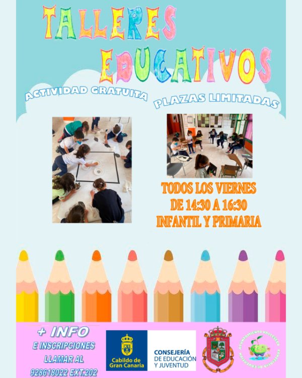 Talleres educativos para infantil y primaria en Valleseco