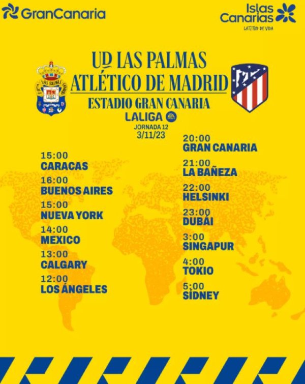 Radio Faro del Noroeste retransmite hoy viernes, 03-11-23, a las 20.00 horas - UD Las Palmas - Atlético de Madrid