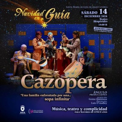 El Teatro Hesp&eacute;rides de Gu&iacute;a acoge este s&aacute;bado el espect&aacute;culo familiar &lsquo;Cazopera&rsquo; dentro de su programaci&oacute;n navide&ntilde;a