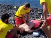 Coordinaci&oacute;n y seguridad en un simulacro de rescate en la playa de Las Nieves de Agaete